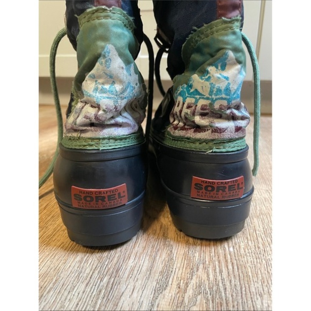 Sorel Winter Boots Ripstop Nylon Rubber Shell Size 8 Vintage Made in Canada - Picture 4 of 16